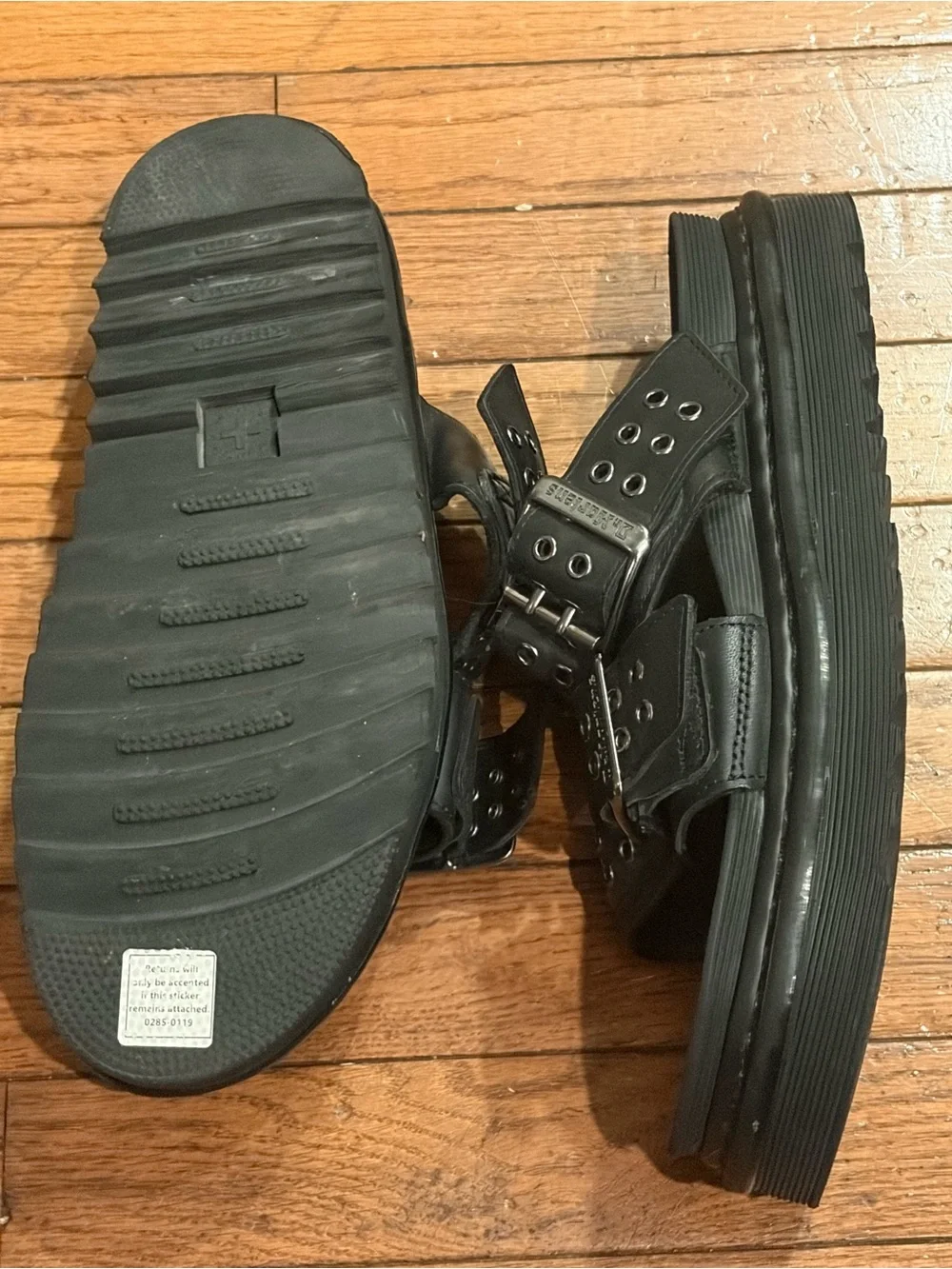 DR.MARTENS Myles Hardware Detail Double Buckle Slide Sandals Men Size 10.5